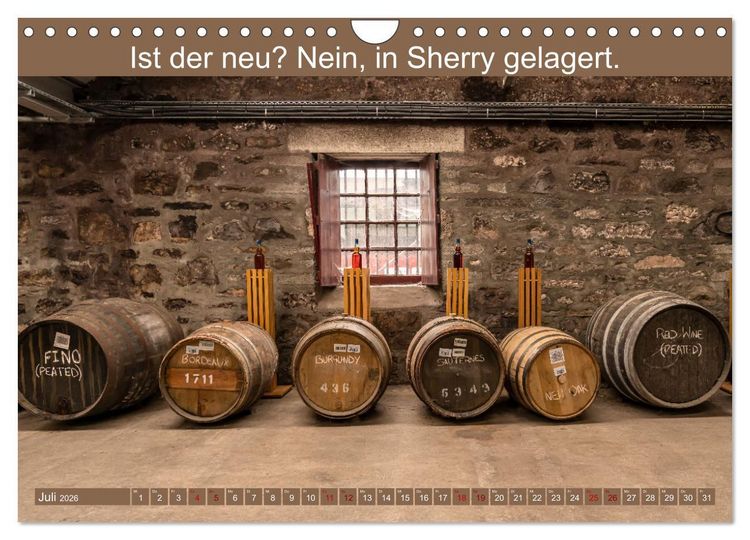 Produktbild: Witzige Whisky-Werbeslogans (Wandkalender 2026 DIN A4 quer), CALVENDO Monatskalender