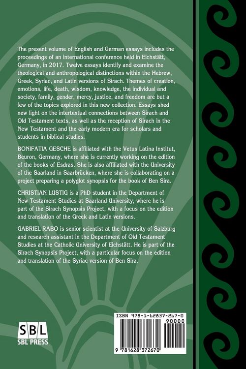 Produktbild: Theology and Anthropology in the Book of Sirach