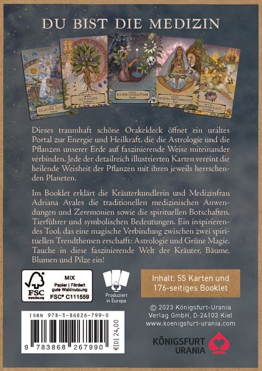 Herbal Astrology Orakel: 55 Karten mit Botschaften und Anleitungen