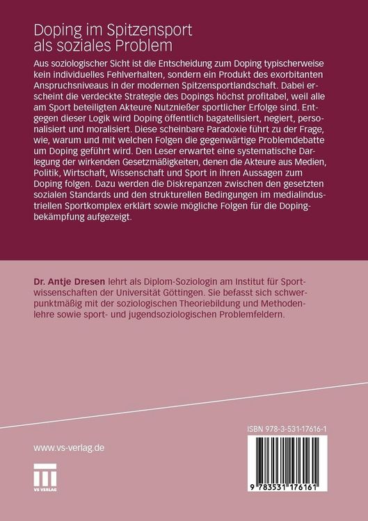 Produktbild: Doping im Spitzensport als soziales Problem