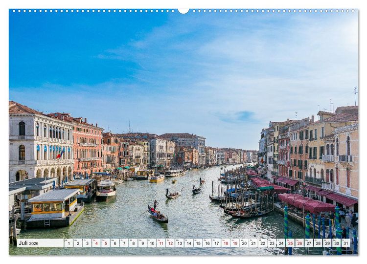 Produktbild: Venedig. Lagunenstadt in Italien (hochwertiger Premium Wandkalender 2026 DIN A2 quer), Kunstdruck in Hochglanz
