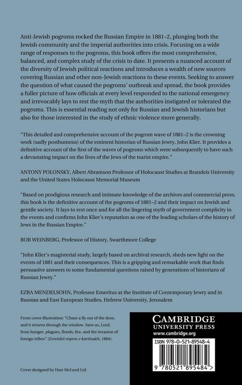 Produktbild: Russians, Jews, and the Pogroms of 1881-1882
