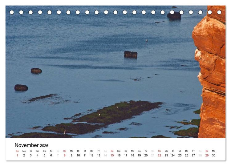Produktbild: Helgoland (Tischkalender 2026 DIN A5 quer), CALVENDO Monatskalender