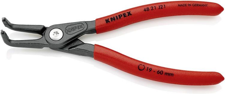 Produktbild: Knipex 48 21 J21 Seegeringzange Passend f&uuml;r (Seegeringzangen) Innenringe 19-60 mm Spitzenform (Details) abgewinkelt 90&deg;