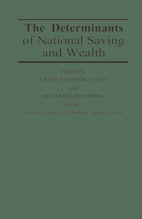 Produktbild: The Determinants of National Saving and Wealth