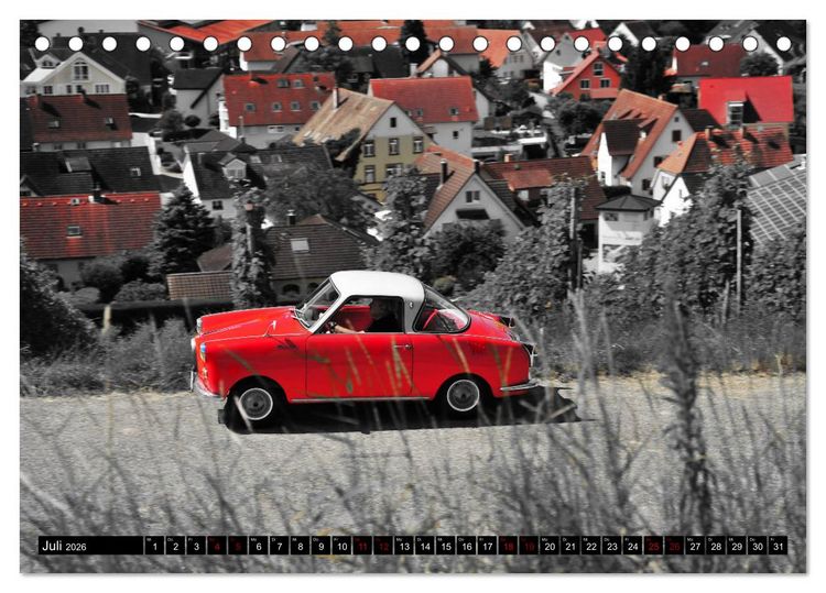 Produktbild: Historische Kleinwagen Made in Germany ART GALERIE (Tischkalender 2026 DIN A5 quer), CALVENDO Monatskalender