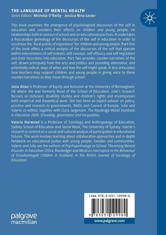 Produktbild: On the Self: Discourses of Mental Health and Education