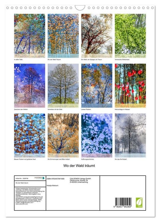 Produktbild: Wo der Wald tr&auml;umt (Wandkalender 2026 DIN A3 hoch), CALVENDO Monatskalender