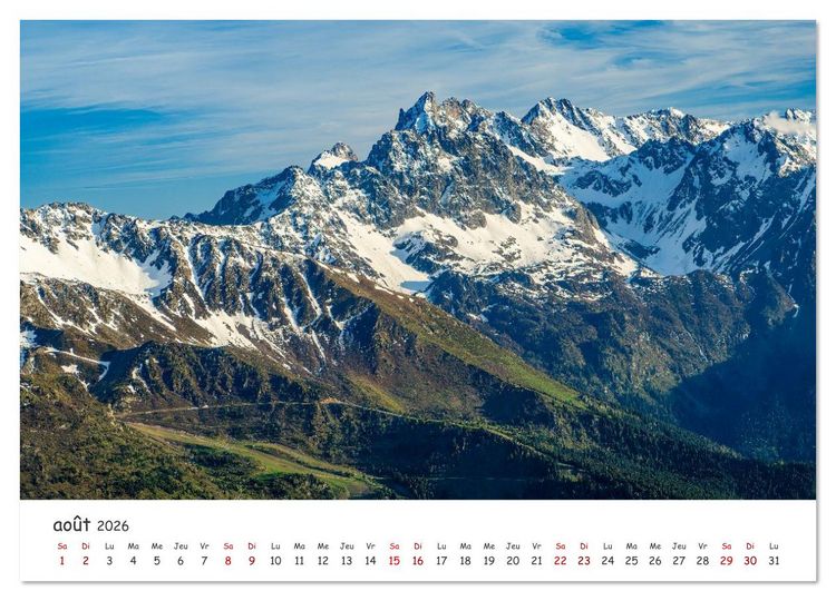 Produktbild: Les hauts de Belledonne les Alpes vues du ciel (Calendrier mural 2026 DIN A4 vertical), CALVENDO calendrier mensuel