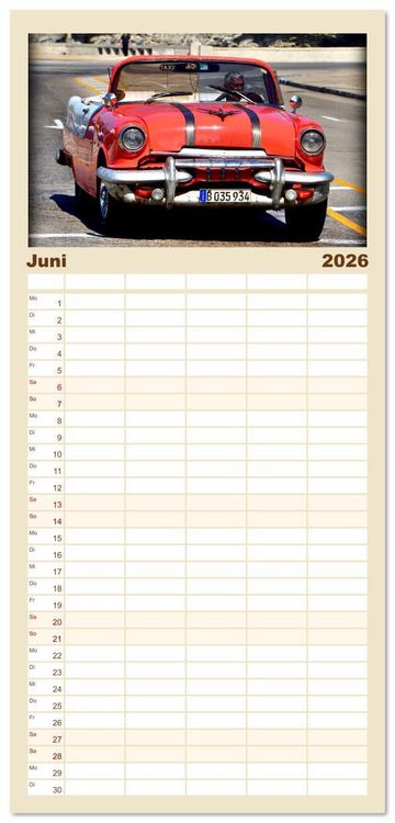 Produktbild: Familienplaner 2026 - PONTIAC '55 mit 5 Spalten (Wandkalender, 21 x 45 cm) CALVENDO