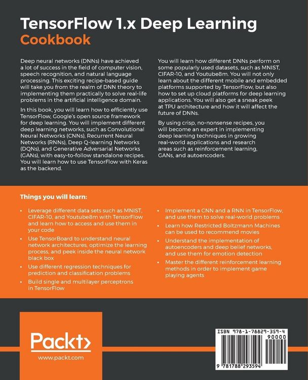 Produktbild: TensorFlow 1.x Deep Learning Cookbook