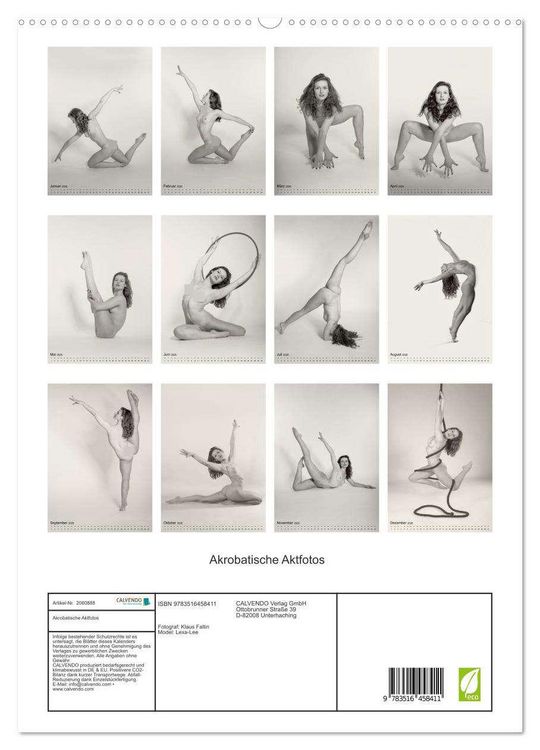 Produktbild: Akrobatische Aktfotos (hochwertiger Premium Wandkalender 2026 DIN A2 hoch), Kunstdruck in Hochglanz