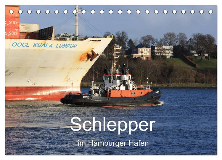 Produktbild: Schlepper im Hamburger Hafen (Tischkalender 2026 DIN A5 quer), CALVENDO Monatskalender