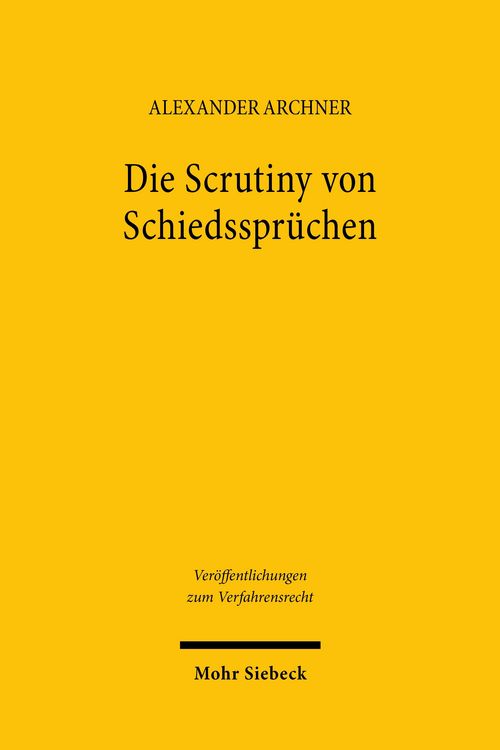 Produktbild: Die Scrutiny von Schiedsspr&uuml;chen