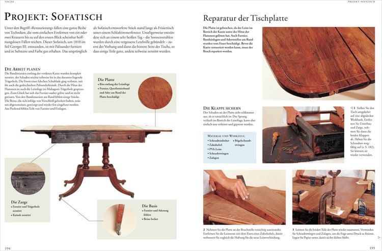 Produktbild: Das große Handbuch der Möbelrestaurierung. Selbst restaurieren, reparieren, aufarbeiten, pflegen – Schritt für Schritt