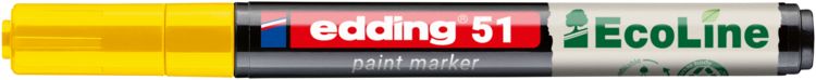 Produktbild: Edding 51 EcoLine 4-51-005 Lackmarker Gelb 1 mm, 2mm