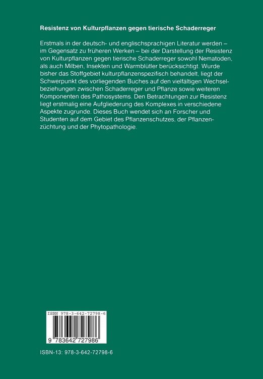 Produktbild: Resistenz von Kulturpflanzen gegen tierische Schaderreger