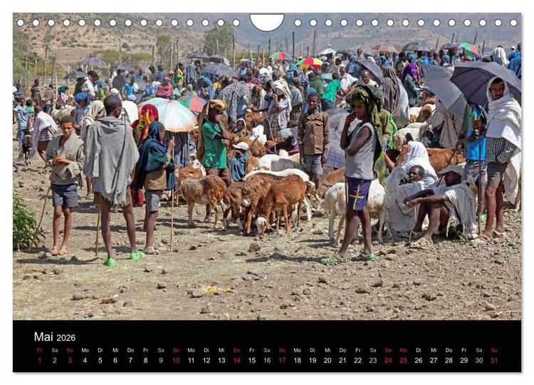 Produktbild: Landleben in &Auml;thiopien (Wandkalender 2026 DIN A4 quer), CALVENDO Monatskalender