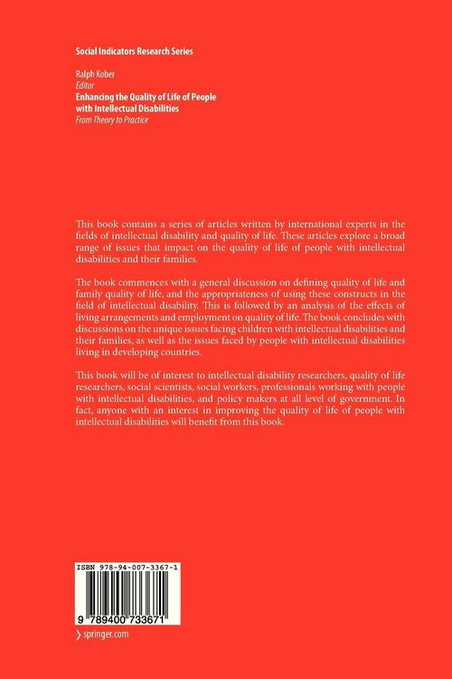 Produktbild: Enhancing the Quality of Life of People with Intellectual Disabilities