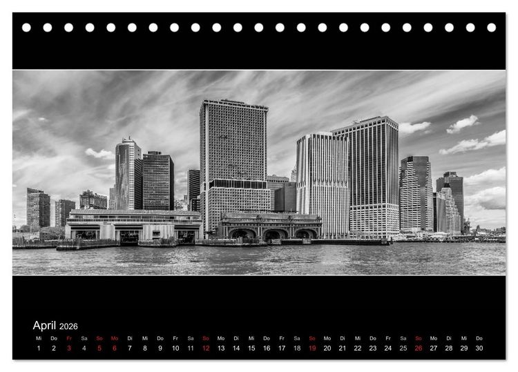 Produktbild: NEW YORK CITY H&ouml;hepunkte im Panoramaformat (Tischkalender 2026 DIN A5 quer), CALVENDO Monatskalender