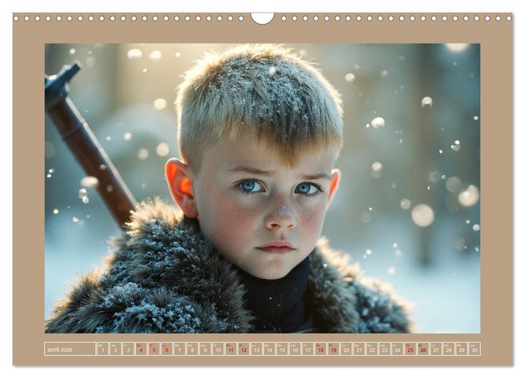 Produktbild: Petits Vikings (Calendrier mural 2026 DIN A3 vertical), CALVENDO calendrier mensuel