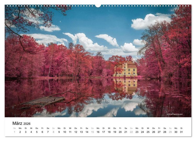 Produktbild: Die Lausitz durch den Infrarotfilter (hochwertiger Premium Wandkalender 2026 DIN A2 quer), Kunstdruck in Hochglanz