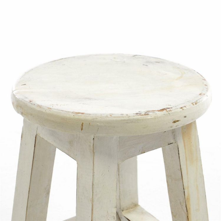 Produktbild: Vintage Hocker wei&szlig;