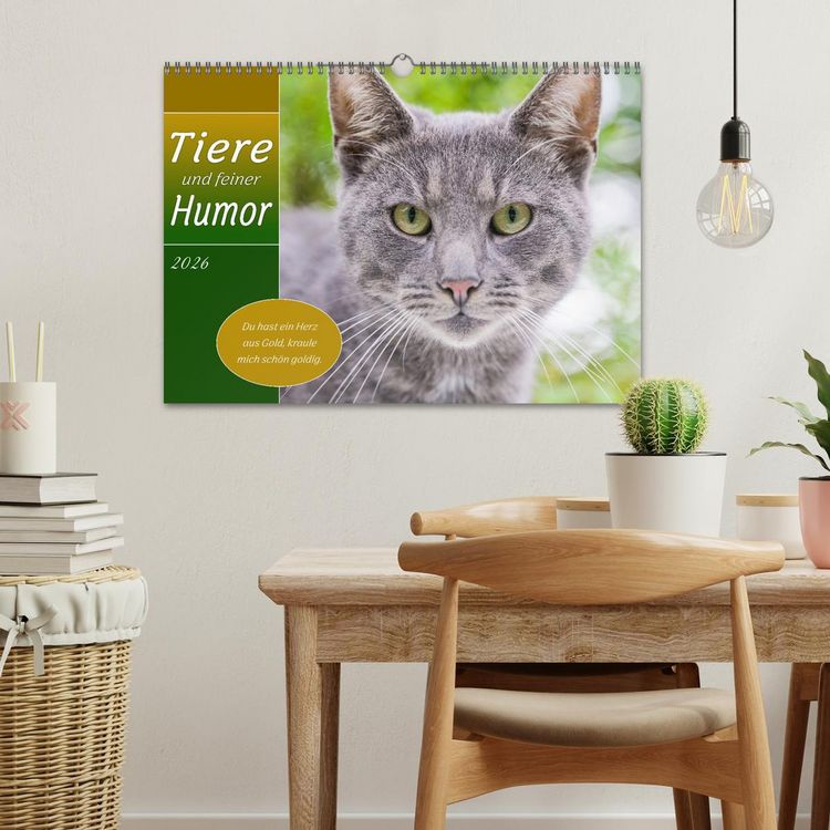Produktbild: Tiere und feiner Humor (Wandkalender 2026 DIN A3 quer), CALVENDO Monatskalender