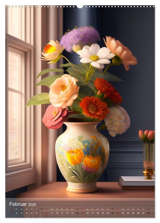 Produktbild: Abstrakte Blumenbukets (Wandkalender 2026 DIN A2 hoch), CALVENDO Monatskalender
