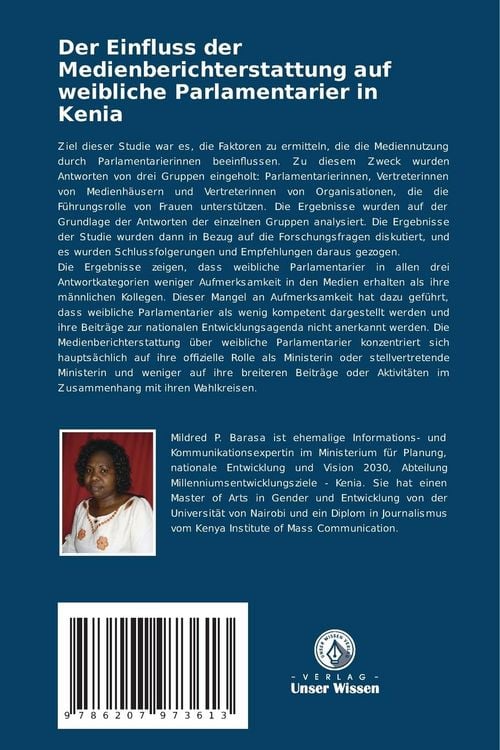 Produktbild: Der Einfluss der Medienberichterstattung auf weibliche Parlamentarier in Kenia
