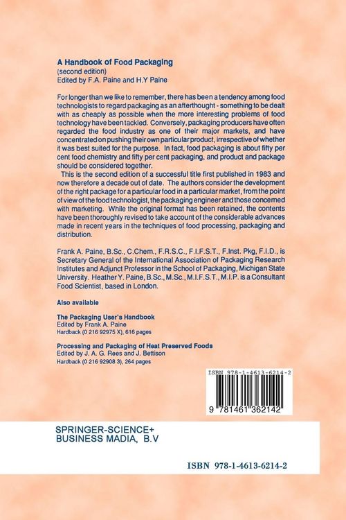 Produktbild: A Handbook of Food Packaging