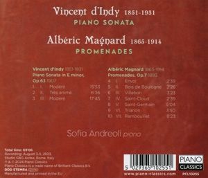 Produktbild: D'Indy&Magnard:Piano Sonata & Promenades