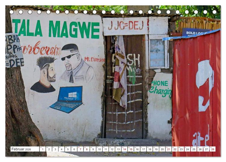 Produktbild: Barbershops in Afrika (Tischkalender 2026 DIN A5 quer), CALVENDO Monatskalender