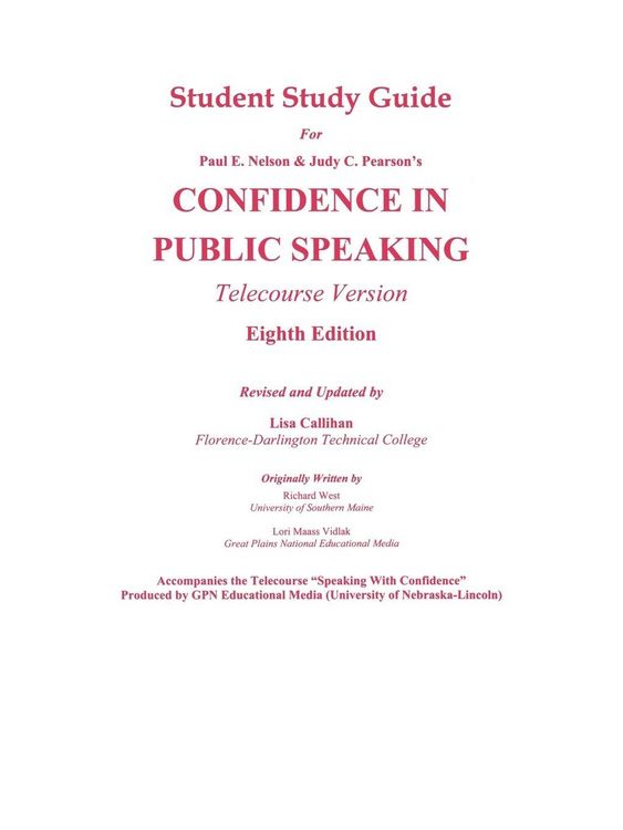 Produktbild: Student Study Guide for Confidence in Public Speaking