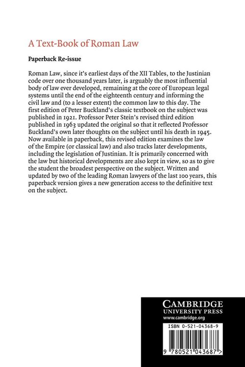 Produktbild: A Text-Book of Roman Law