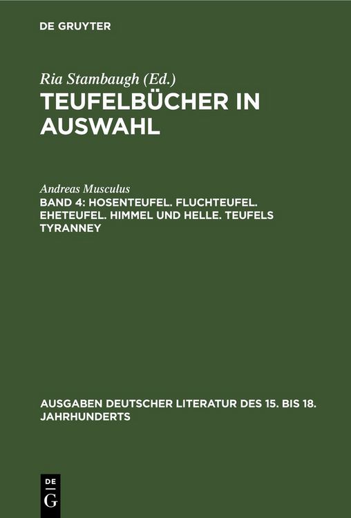 Produktbild: Hosenteufel. Fluchteufel. Eheteufel. Himmel und Helle. Teufels Tyranney