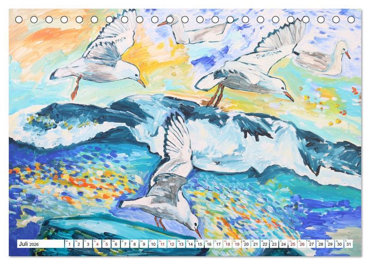 Produktbild: Landschaft in der Malerei: Ein Kunstkalender (Tischkalender 2026 DIN A5 quer), CALVENDO Monatskalender