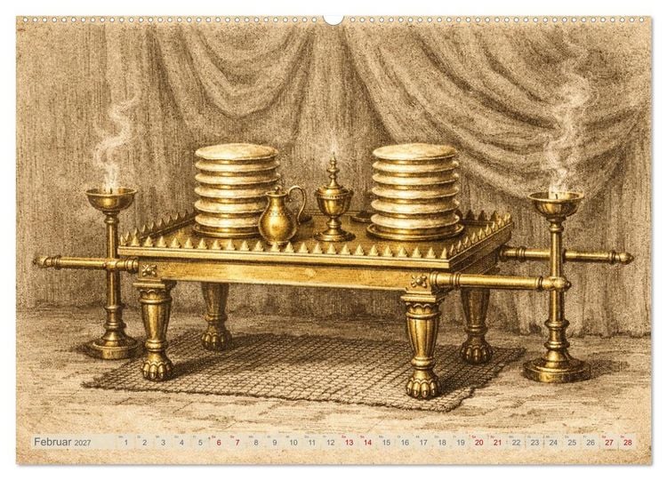 Produktbild: Die Ger&auml;te in der Stiftsh&uuml;tte - Bilder und hebr&auml;ische Begriffe (Wandkalender 2027 DIN A2 quer), CALVENDO Monatskalender
