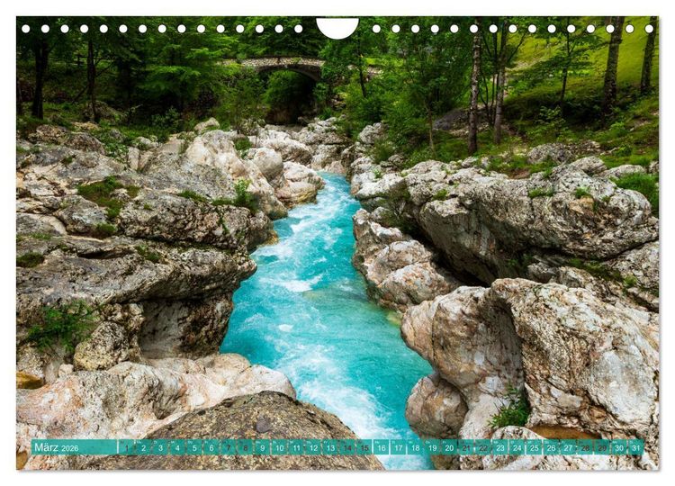 Produktbild: Reise durch das Soca-Tal - Unterwegs im sch&ouml;nen Slowenien (Wandkalender 2026 DIN A4 quer), CALVENDO Monatskalender