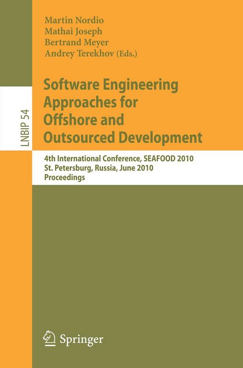 Produktbild: Software Engineering Approaches for Offshore and Outsourced Development