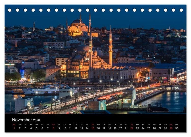 Produktbild: Istanbul - Stadt am Bosporus (Tischkalender 2026 DIN A5 quer), CALVENDO Monatskalender