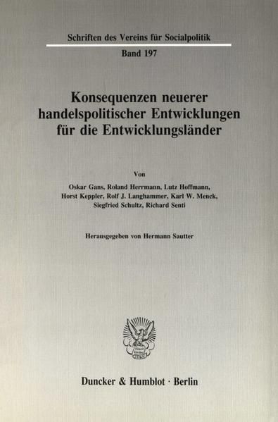 Produktbild: Konsequenzen neuerer handelspolitischer Entwicklungen f&uuml;r die Entwicklungsl&auml;nder.
