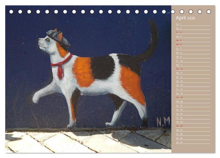 Produktbild: Flensburger Katzen (Tischkalender 2026 DIN A5 quer), CALVENDO Monatskalender