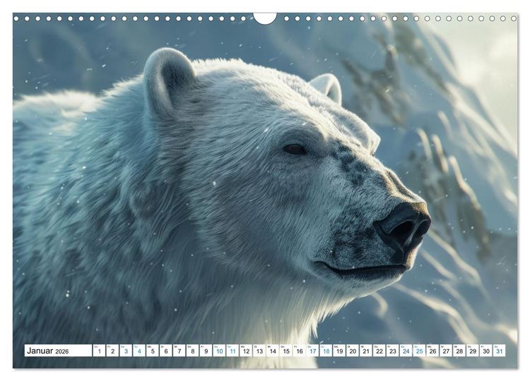 Produktbild: Wei&szlig;e W&auml;chter des Nordens: Ein Jahr im Reich der Eisb&auml;ren (Wandkalender 2026 DIN A3 quer), CALVENDO Monatskalender