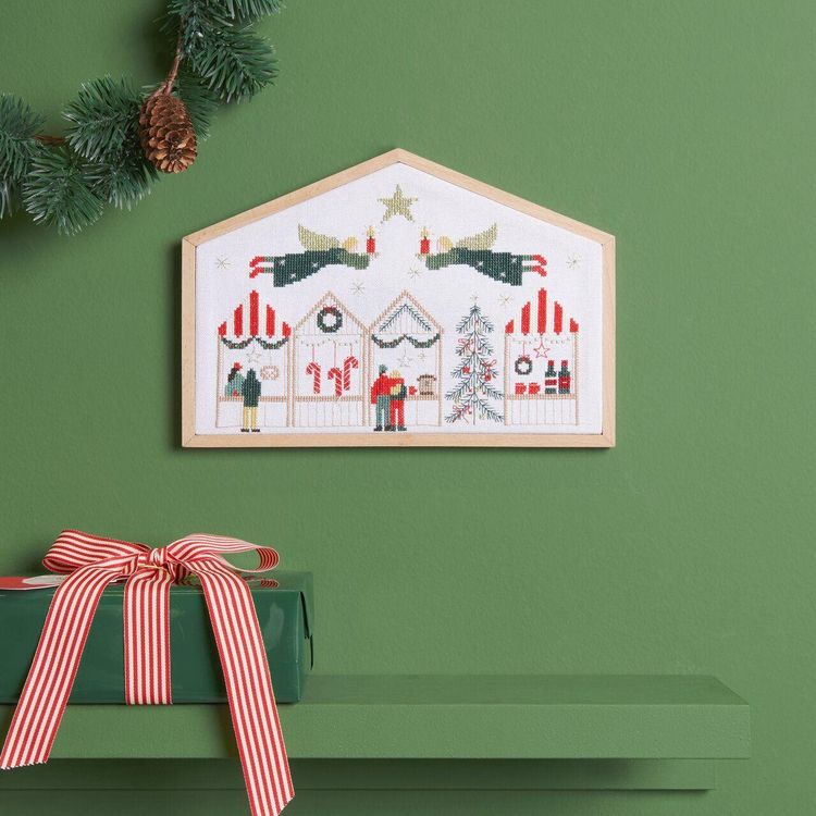 Produktbild: Stickpackung Gez&auml;hlter Kreuzstich,Weihnachtsmarkt