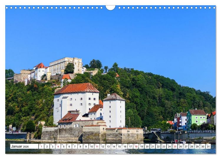 Produktbild: Passau die Barockstadt an der Donau (Wandkalender 2026 DIN A3 quer), CALVENDO Monatskalender