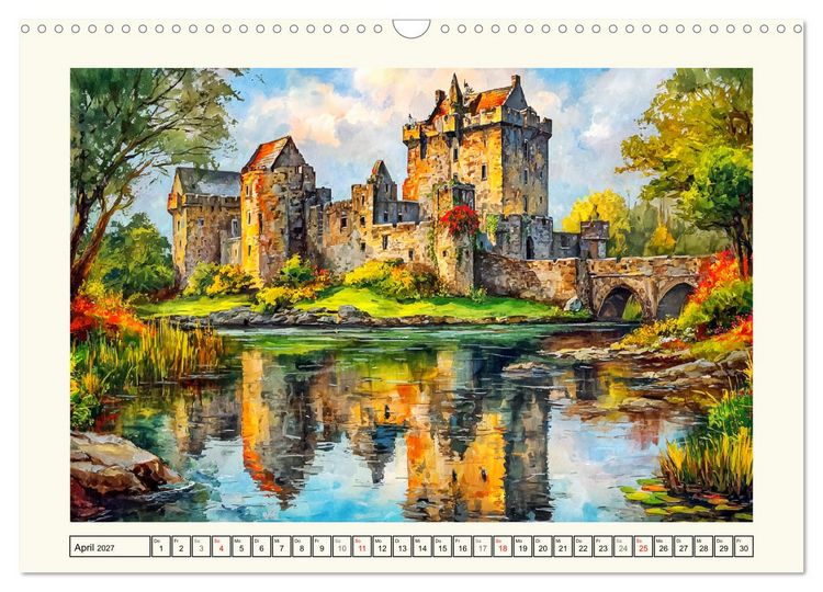 Produktbild: Irland. K&uuml;nstlerische Aquarelle zwischen K&uuml;ste und Hochland (Wandkalender 2027 DIN A3 quer), CALVENDO Monatskalender