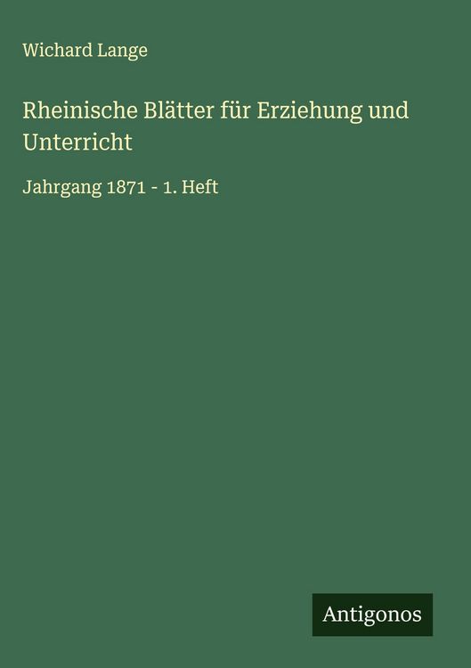 Produktbild: Rheinische Bl&auml;tter f&uuml;r Erziehung und Unterricht