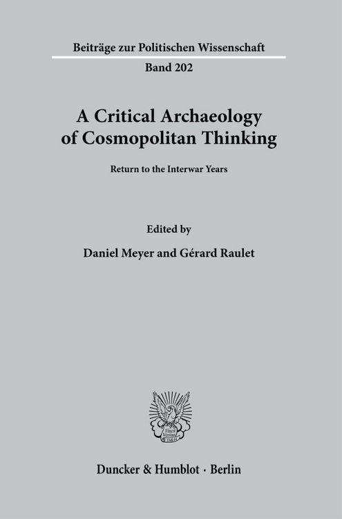 Produktbild: A Critical Archaeology of Cosmopolitan Thinking.