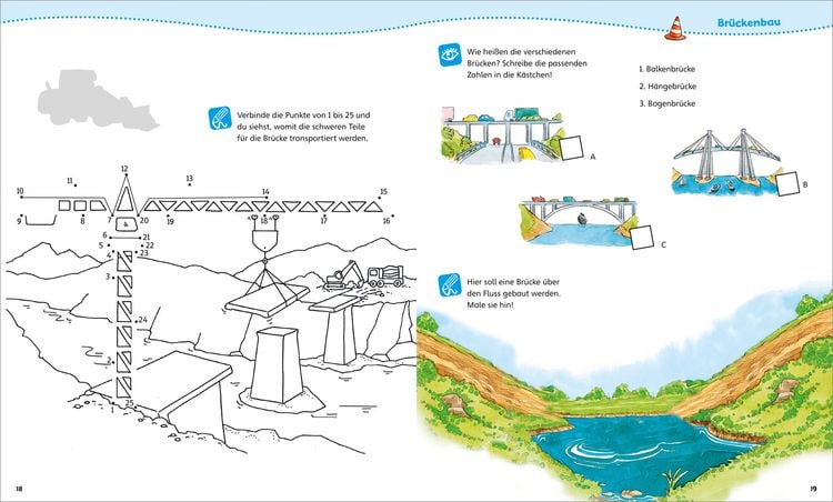 Produktbild: WAS IST WAS Junior Mitmach-Heft Baustelle